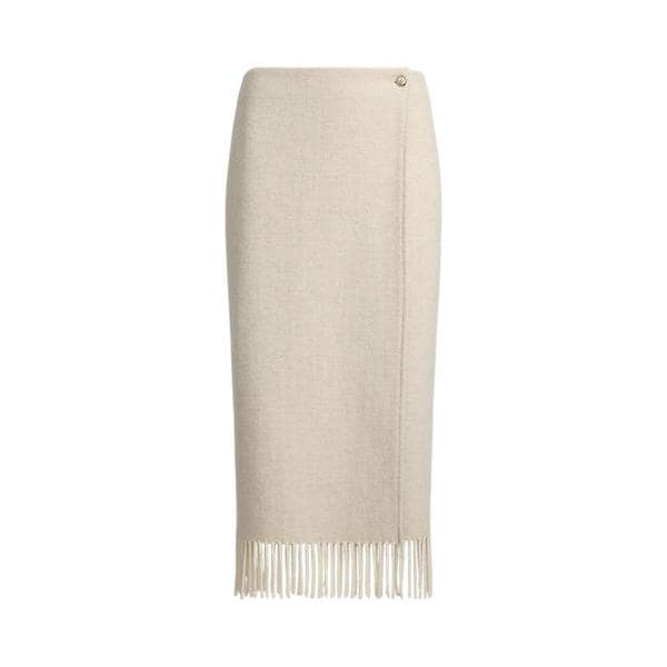 여성 프린지 헤링본 랩 스커트(WMPOSKTNDS20050101)