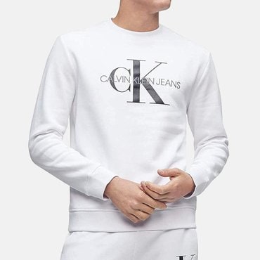 Calvin Klein 캘빈클라인 모노그램 스웨트셔츠 맨투맨 B White