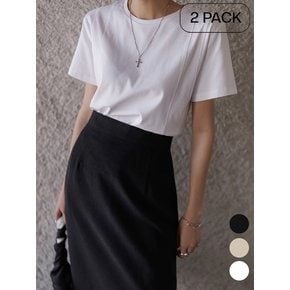 [2pack] 1+1 루루 실켓코튼 티