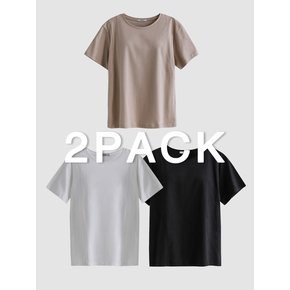 [2pack] 1+1 루루 실켓코튼 티