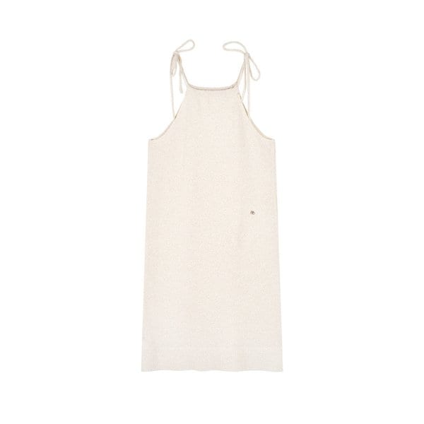 홀터넥 부클 니트 원피스 (Cream)