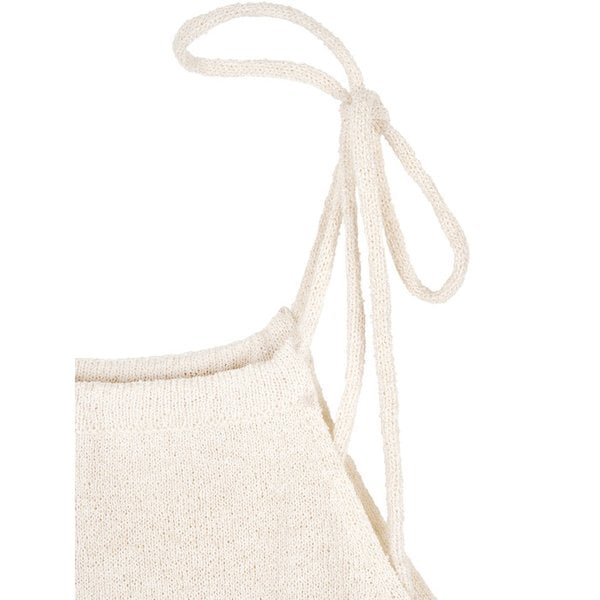 홀터넥 부클 니트 원피스 (Cream)