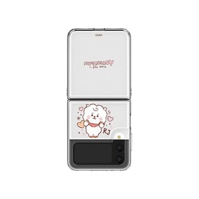 BT21 베이비스케치 갤럭시 Z 플립4 투명 강화케이스