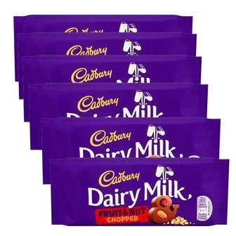 CORREXIKO Cadbury Dairy Milk Fruit and Nut Chocolate Bar 캐드버리 유럽 초콜릿 바 후르츠 너트 95g 6팩