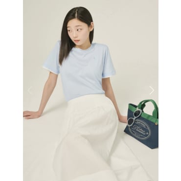 빈폴레이디스 레이어드 디테일 반소매 티셔츠 - 스카이 블루 BF5442C99Q
