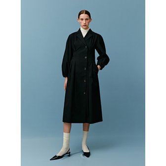 모한 TWF PUFF SLEEVE DOUBLE DRESS _2COLORS