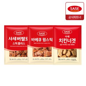 사세 스틱 플러스 1kg+윙스틱 1kg+치킨너겟 1kg