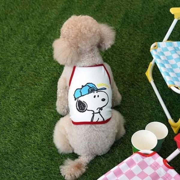 확대된 대표 크롭티셔츠 레드 개옷 반려견옷 귀여운강아지옷
