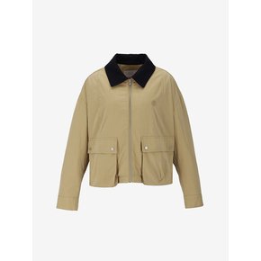 배색 스텐 칼라 아웃 포켓 숏점퍼_VB3JP70