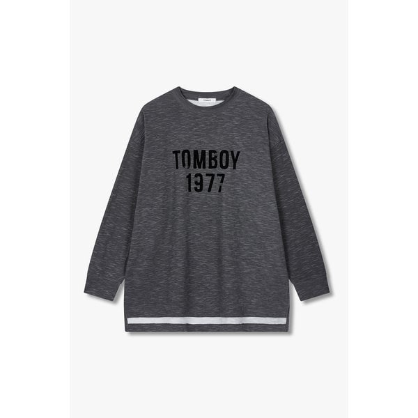 레터링 프린트 슬럽 티셔츠 9176122974085