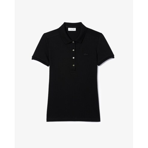 라코스테 (여성) 25SS 4버튼 슬림핏 폴로셔츠 PF5462-55G 031(블랙)