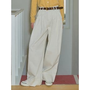 Roll-up Wide Cotton Pants_2Color