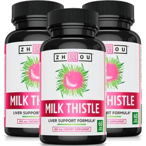 Zhou Nutrition Milk Thistle 조우 뉴트리션 밀크씨슬 450mg 60베지캡슐 3개