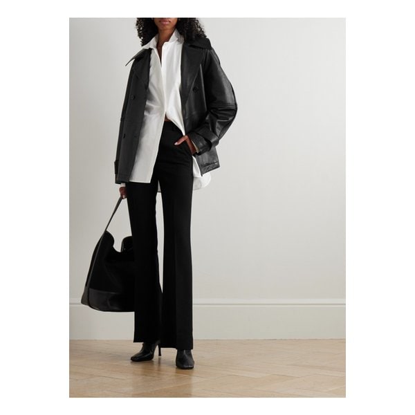 로헤 벨트 더블 브레스트 가죽 재킷 블랙 46376663162883664