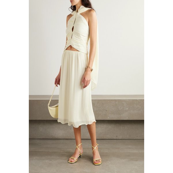 포세 솔렌 시폰 미디 스커트 46376663162981493