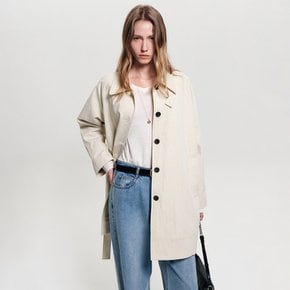 아를레 하프 트렌치 코트_크림 / ARLET HALF TRENCH COAT_CREAM