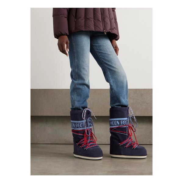 문부츠 아이콘 스웨이드 스노우 부츠 네이비 46376663162976160