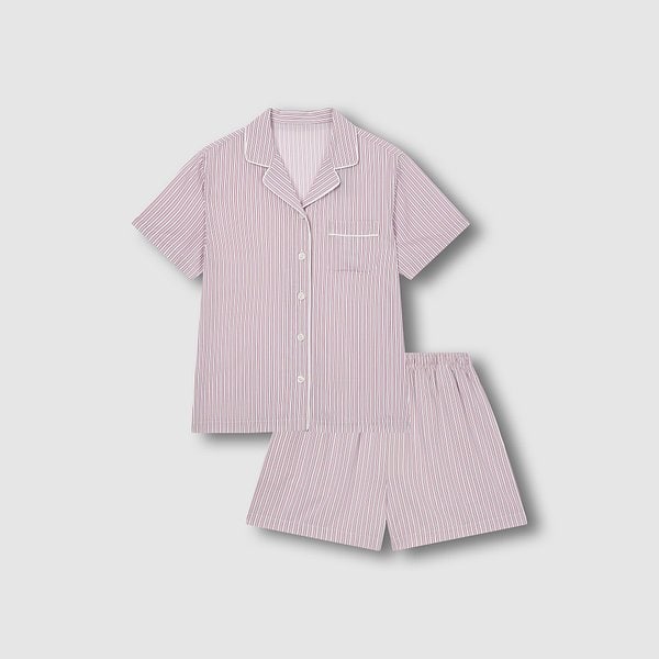 여 레이온 스트라이프 3부 파자마 세트 J216201005065