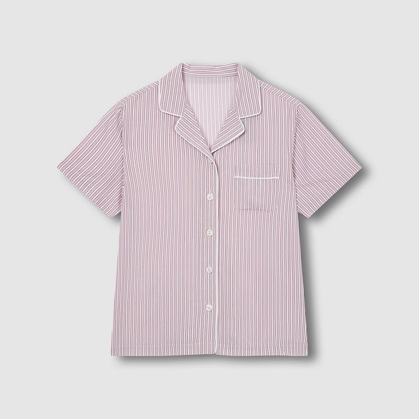 여 레이온 스트라이프 3부 파자마 세트 J216201005065