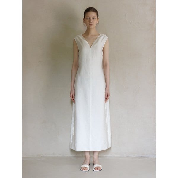 SCARF PANEL BACK SLEEVELESS DRESS
