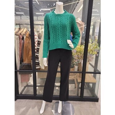 파프리카 NJ1KT106 비비드 꽈배기 라운드 니트