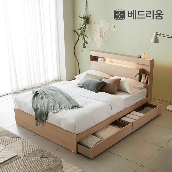 (단독) 금성침대 베드리움 더 스마트 무선충전 침대 Q + 리프레쉬 유로탑