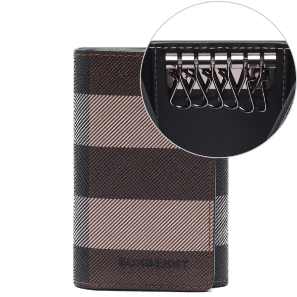 [부산점] 23FW 남성 체크 키지갑 (8052799 DARK BIRCH BROWN 23F)