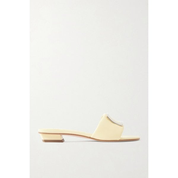 20 버클 패디드 가죽 뮬 46376663163027575