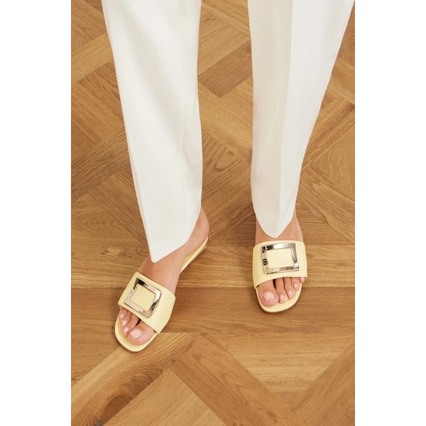 20 버클 패디드 가죽 뮬 46376663163027575