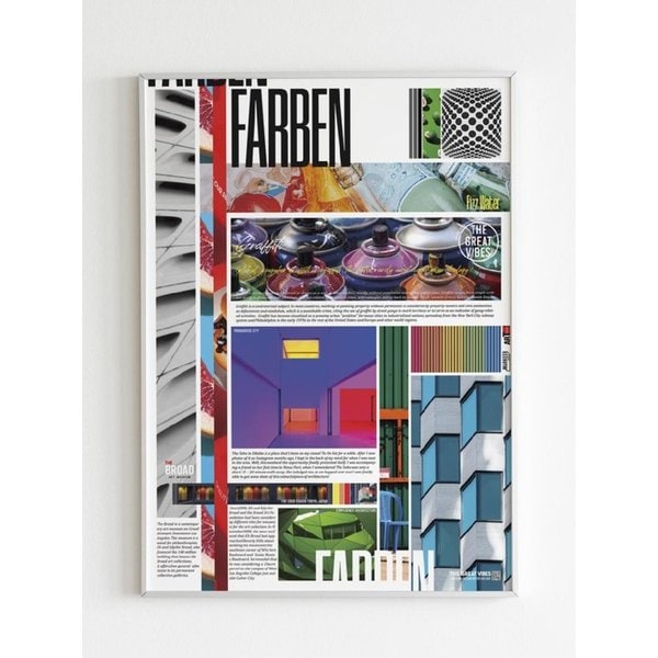 인테리어 아트 포스터 _ FARBEN (A1 5070 A2 A3 size/frame 3종)