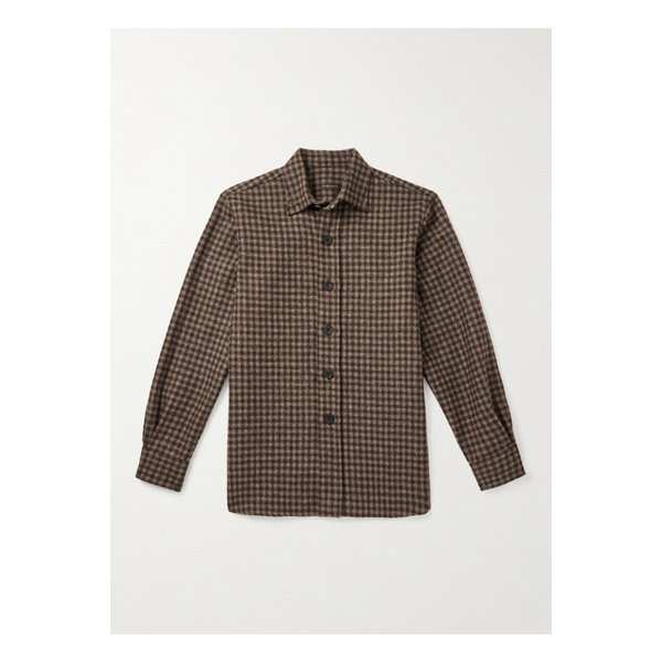 루비나찌 체크 울 셔츠 브라운 46376663163002645