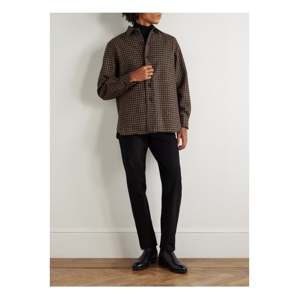 루비나찌 체크 울 셔츠 브라운 46376663163002645