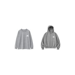[2PACK] H10H15 시그니처 집업긴팔 2종 (그레이)