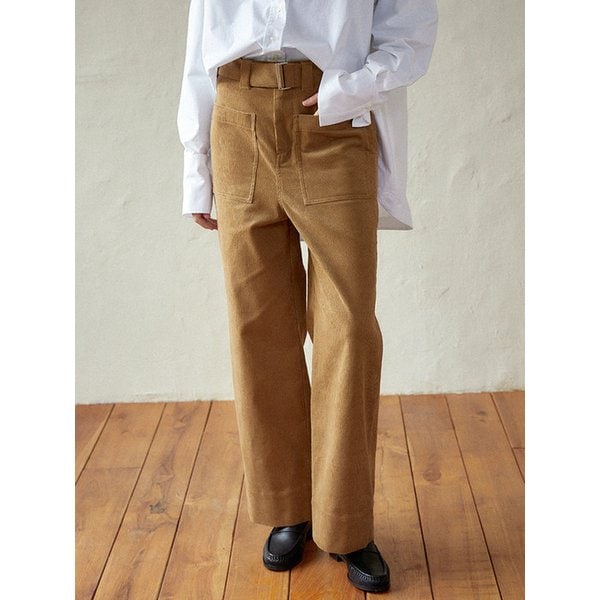 Pocket wide pants (brown)