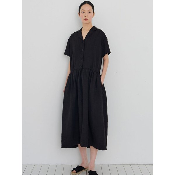 Airy shirring dress black(55사이즈 바로발송,66사이즈 7/8발송)