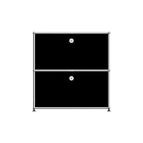 [무케] 디엘로_모듈가구 1x2 수납장 (스틸상판/바퀴O)(기본구성)