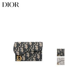 디올 Dior Saddle Bloom 오블리크 자카드 카드 홀더 지갑 월렛