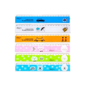 제도 : 캐릭터 자 직자 20cm (색상랜덤)