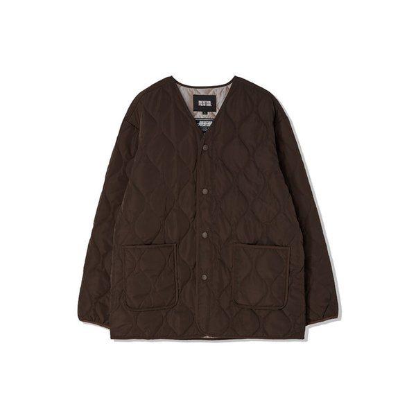 퀼팅 자켓 브라운