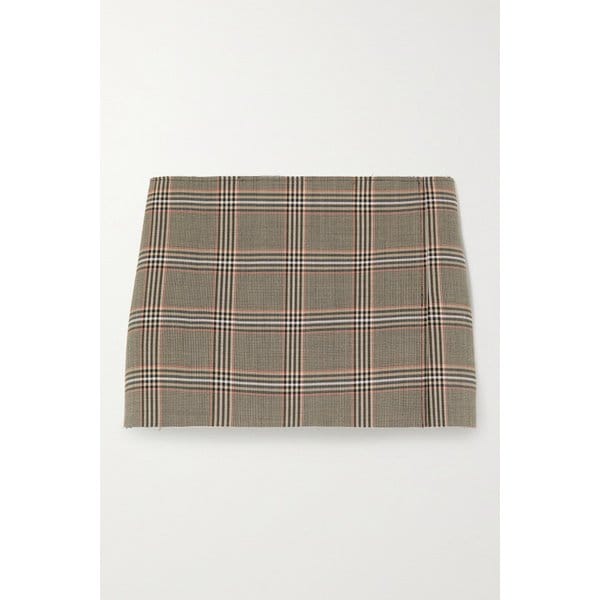 식스틴 알링턴 미네르바 체크 트위드 미니 랩 이펙트 스커트 라벤더 1647597293680398