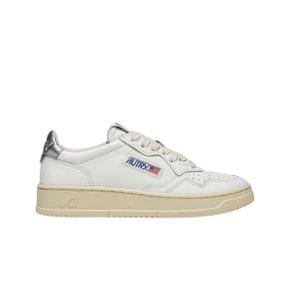 오트리 메달리스트 로우 레더 스니커즈 화이트 실버 Medalist Low Leather Sneakers White