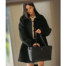 Belt bbg leather shoulder bag_Black