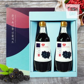 국내산 문경 복분자 청 원액 선물세트 700ml*2병
