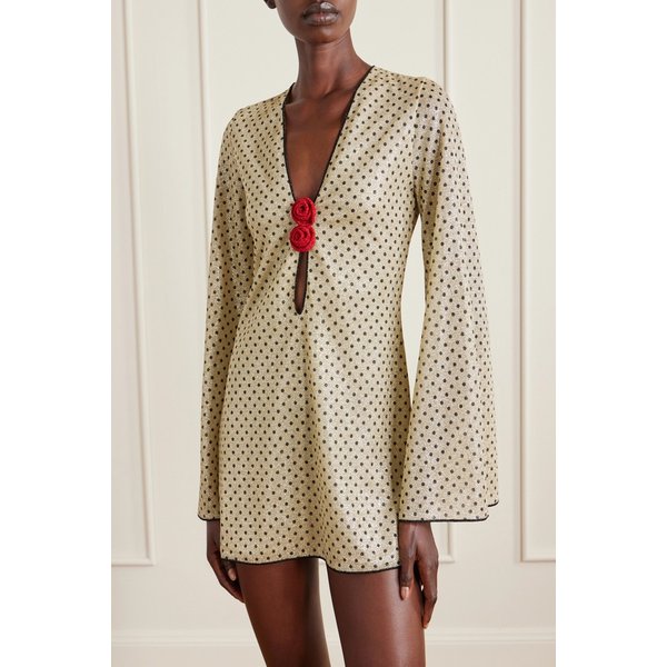 루미에르 아플리케 폴카 도트 루렉스 미니 원피스 46376663162983029