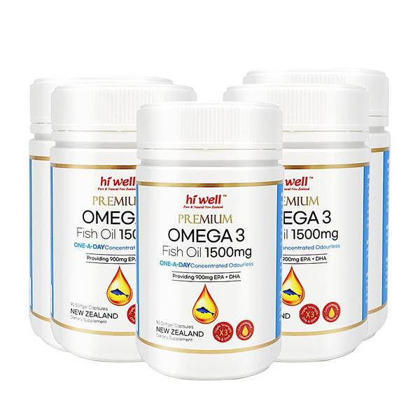 하이웰 오메가3 1500mg 비타민 D E 원어데이 90정 5개