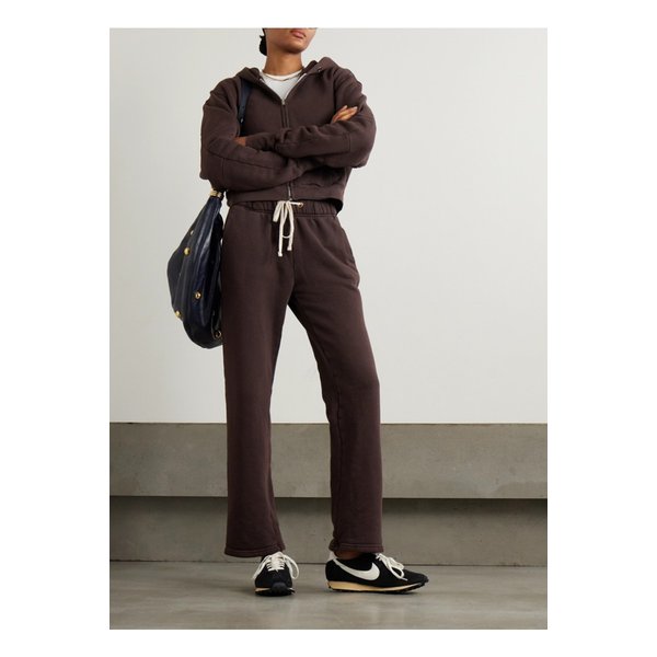 딜런 코튼 저지 스트레이트 트랙 팬츠 브라운 1647597349146031