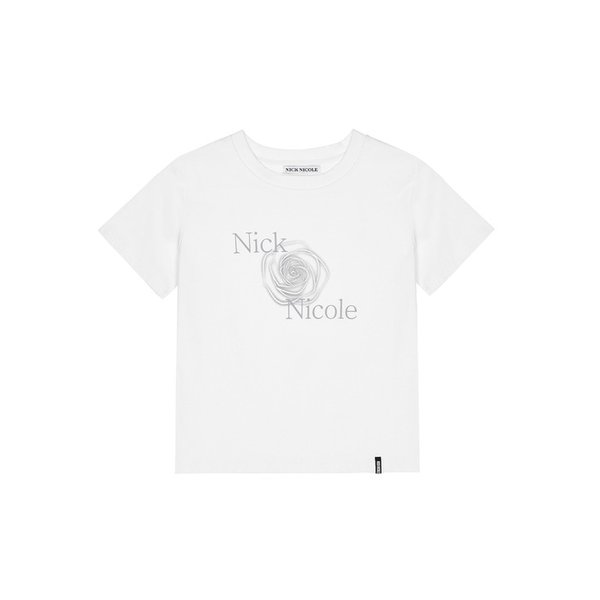 ROSE GRAPHIC SLIM TOP_BLACK
