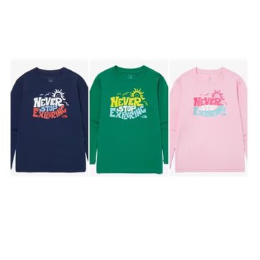 노스페이스키즈 NT7TQ06 키즈 샌드캐슬 롱슬리브 티 KS SANDCASTLE L/S TEE