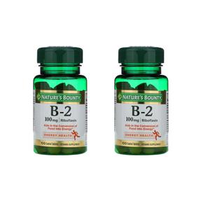 [해외직구] 네이처스바운티 비타민b-2 100mg 100정 2팩 Natures Bounty Vitamin B-2 100 mg 100 Coated Tablets