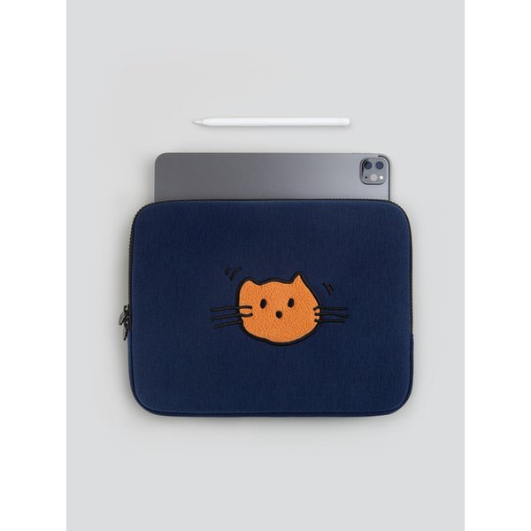 자수 노트북파우치 - 어쩌다 고양이 (아이패드/13/15인치)